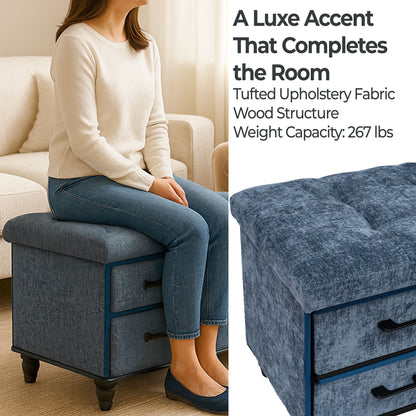 OT700 BLUE GIFTS OTTOMAN
