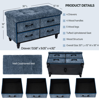 OT700 BLUE GIFTS OTTOMAN