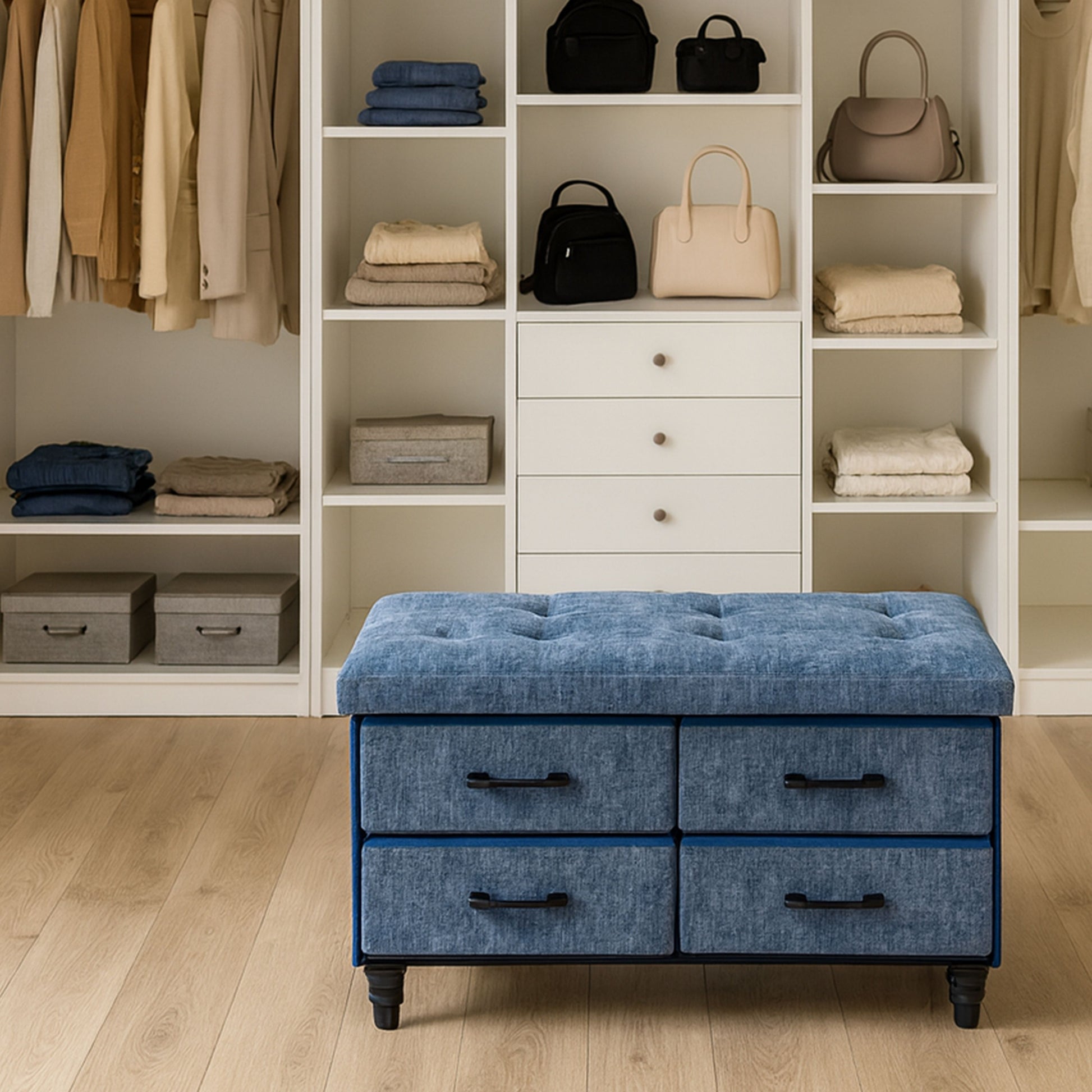 OT700 BLUE OTTOMAN