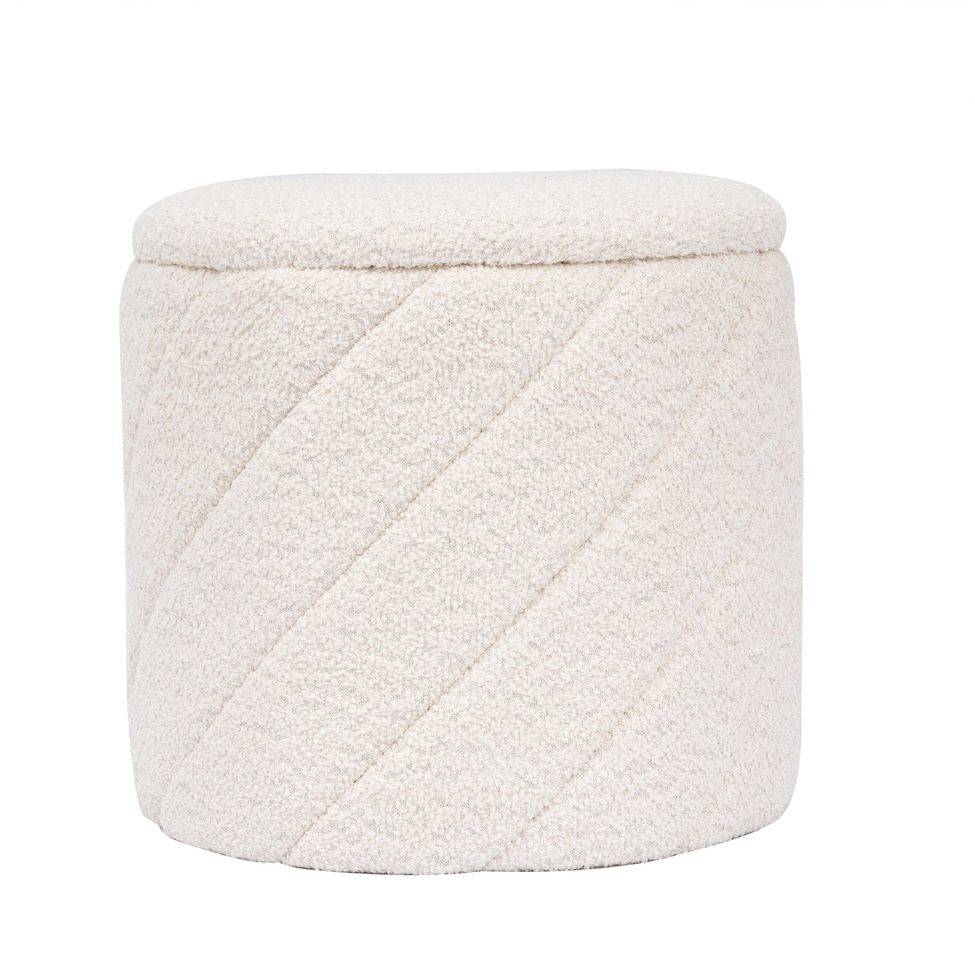 OT520 IVORY OTTOMAN