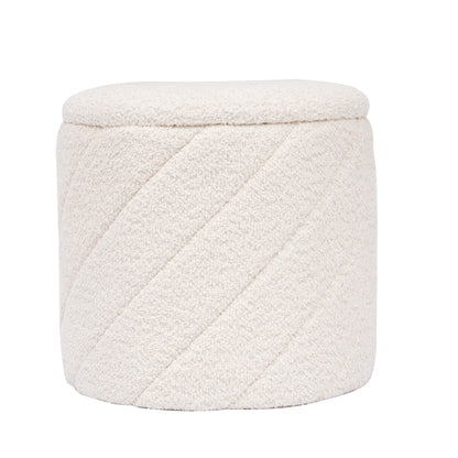 OT520 IVORY OTTOMAN