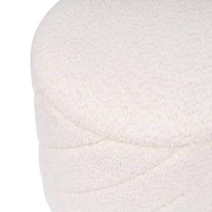OT520 IVORY OTTOMAN