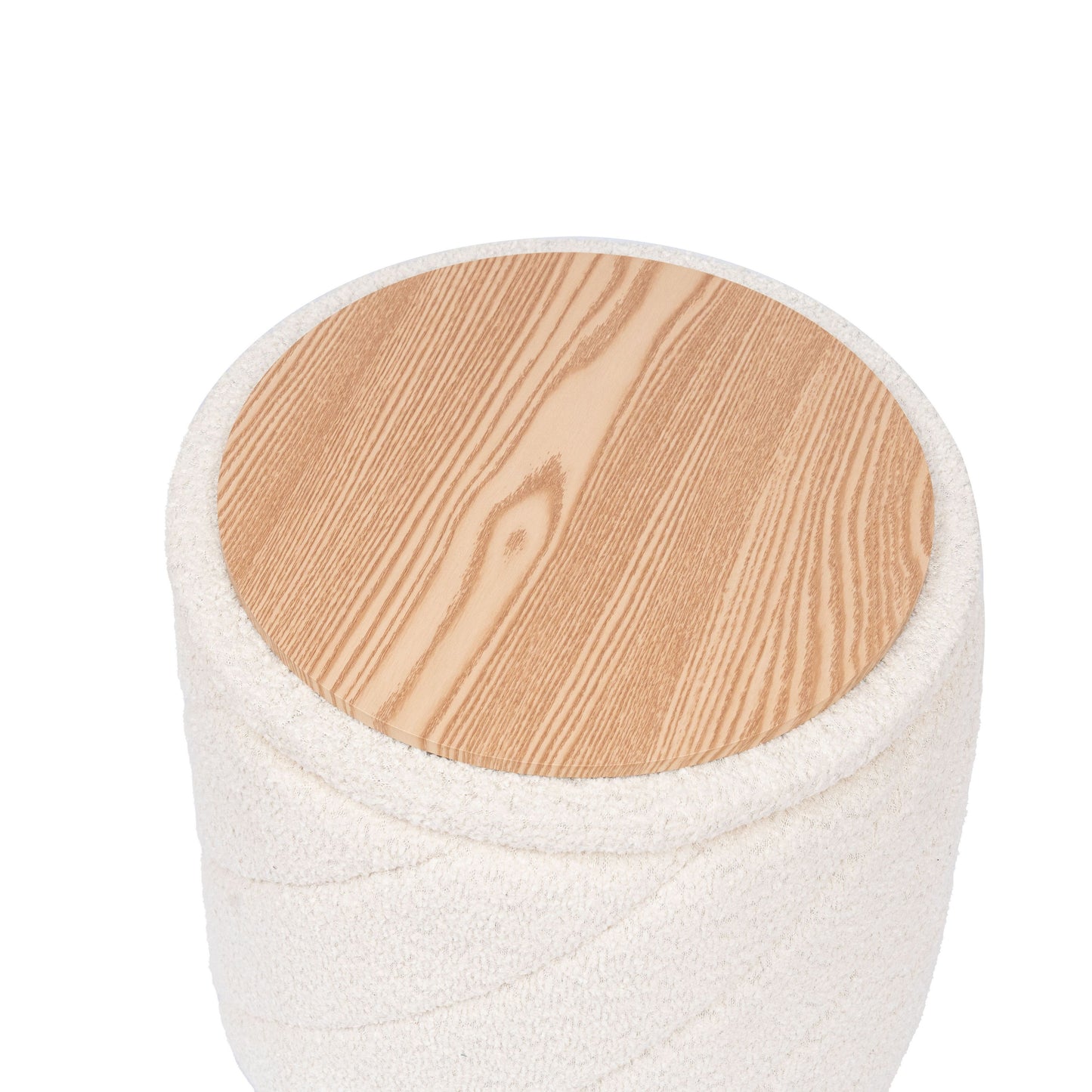 OT520 IVORY OTTOMAN