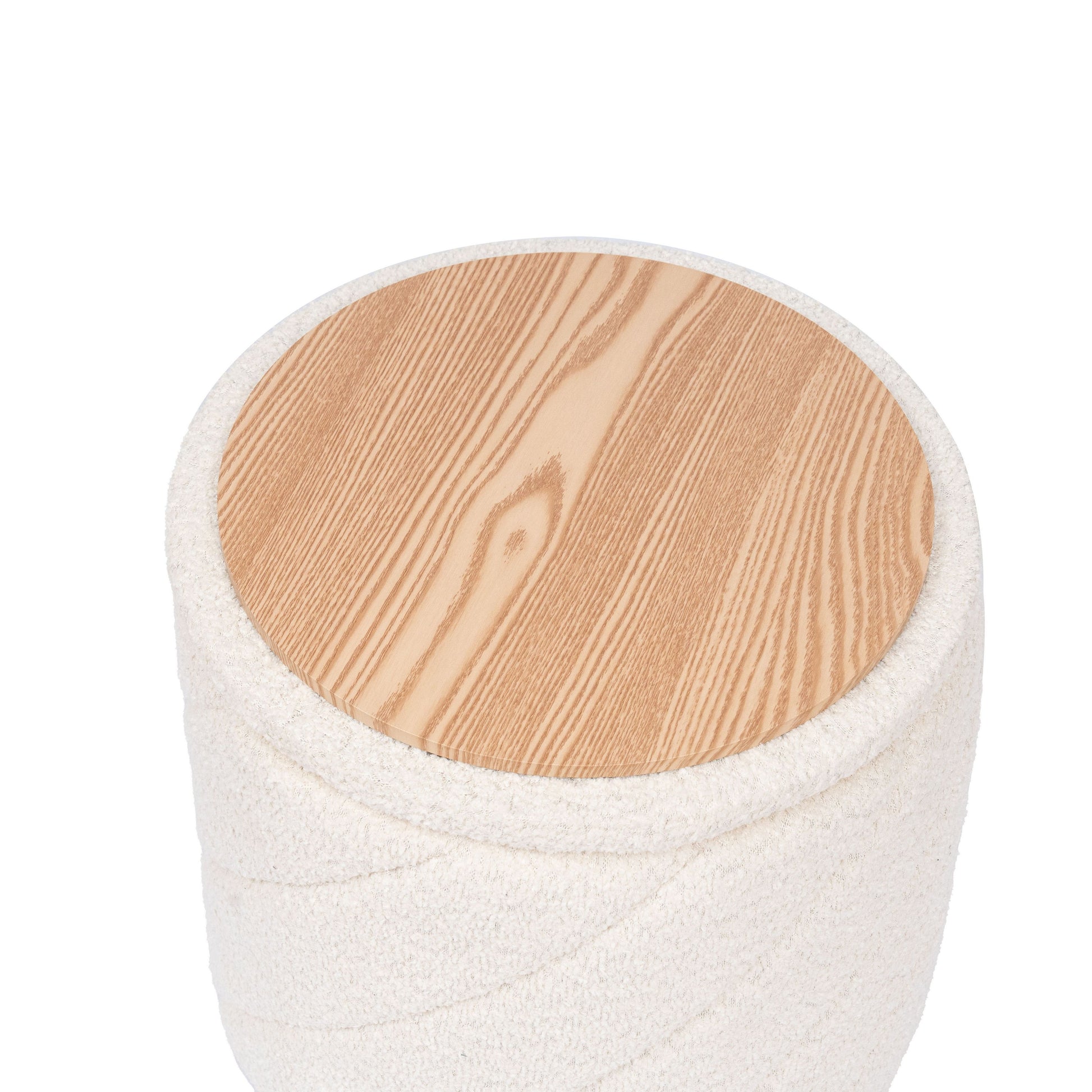 OT520 IVORY OTTOMAN