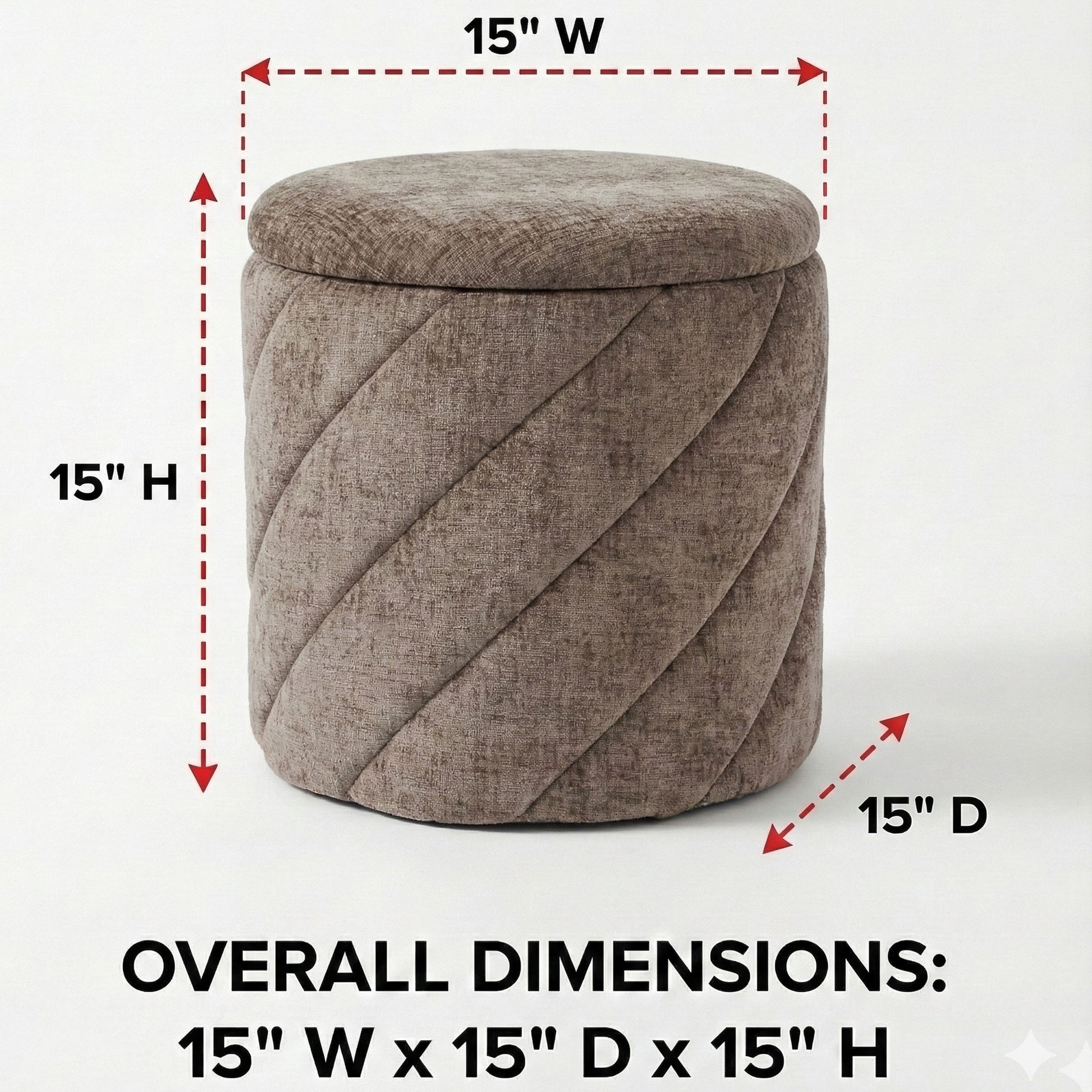 OT520 BROWN OTTOMAN