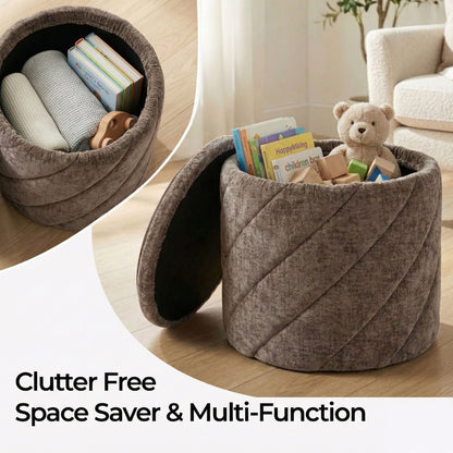 OT520 BROWN OTTOMAN