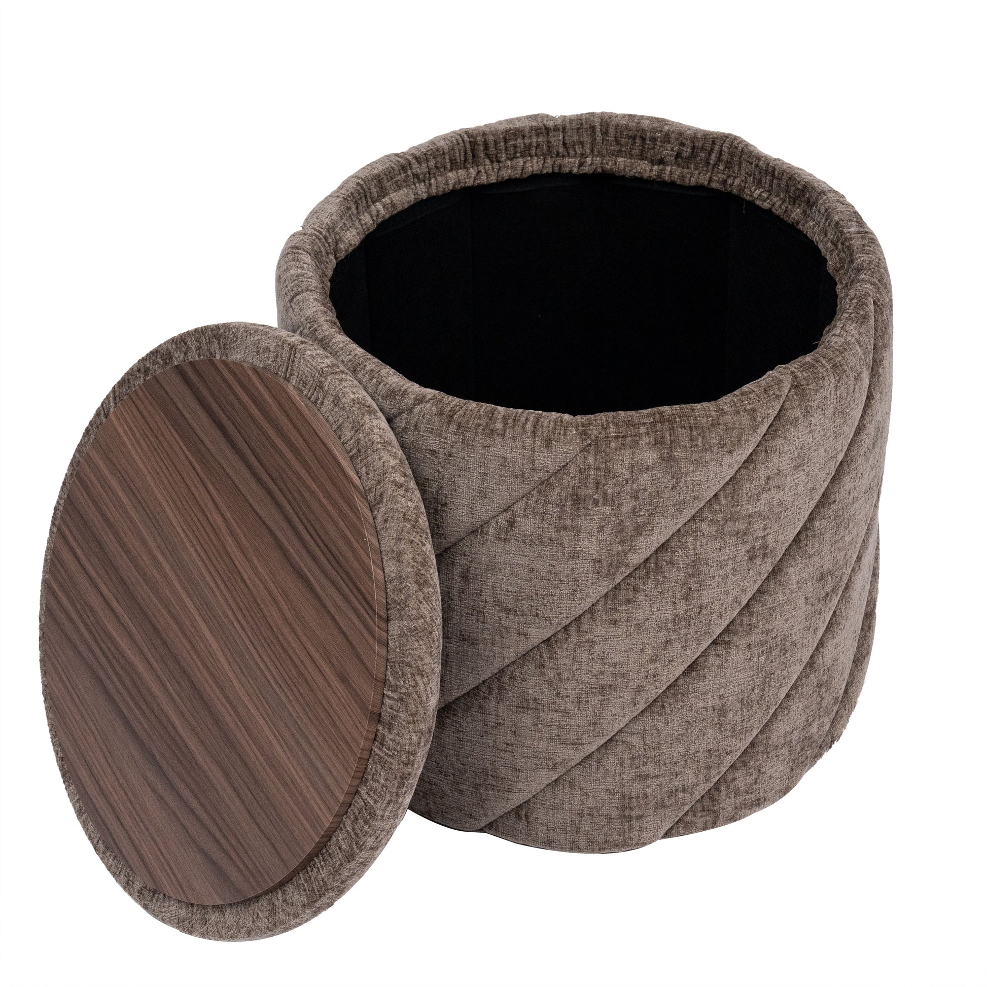OT520 BROWN OTTOMAN