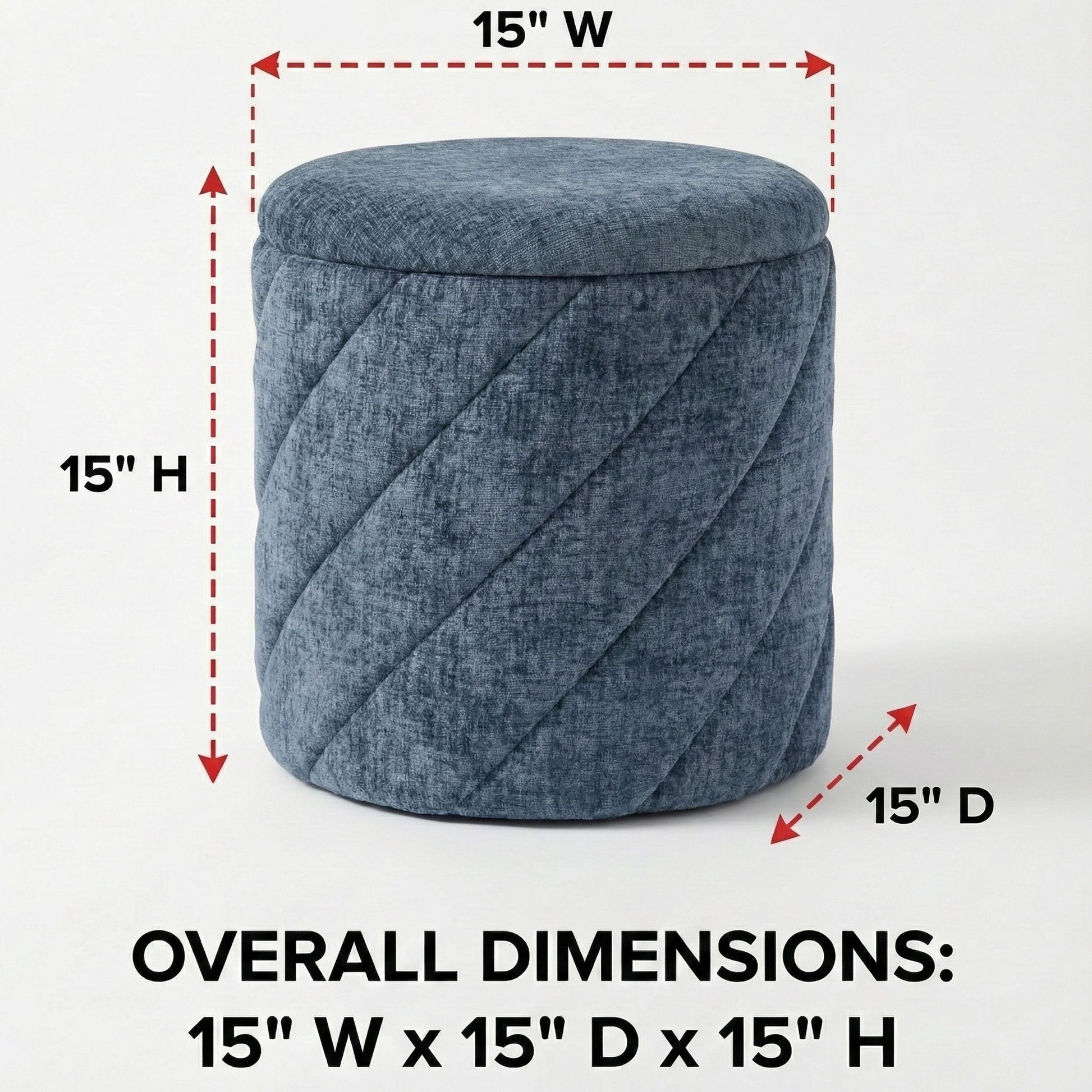 OT520 BLUE OTTOMAN