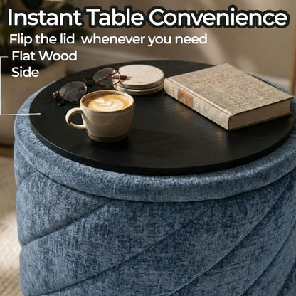 OT520 BLUE OTTOMAN