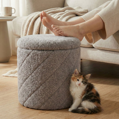 OT520 GREY OTTOMAN