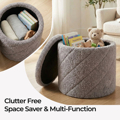 OT520 GREY OTTOMAN
