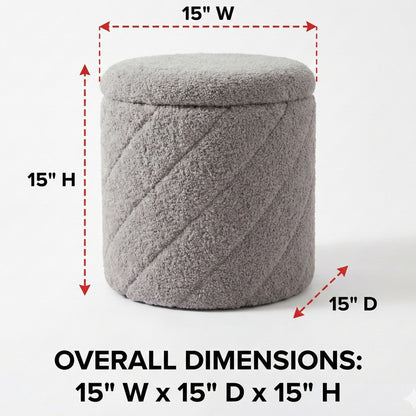 OT520 GREY OTTOMAN