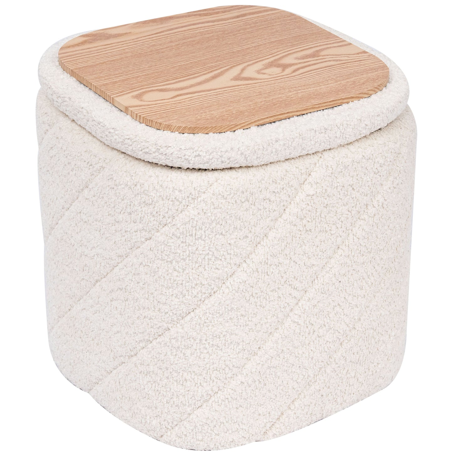 OT521 IVORY OTTOMAN