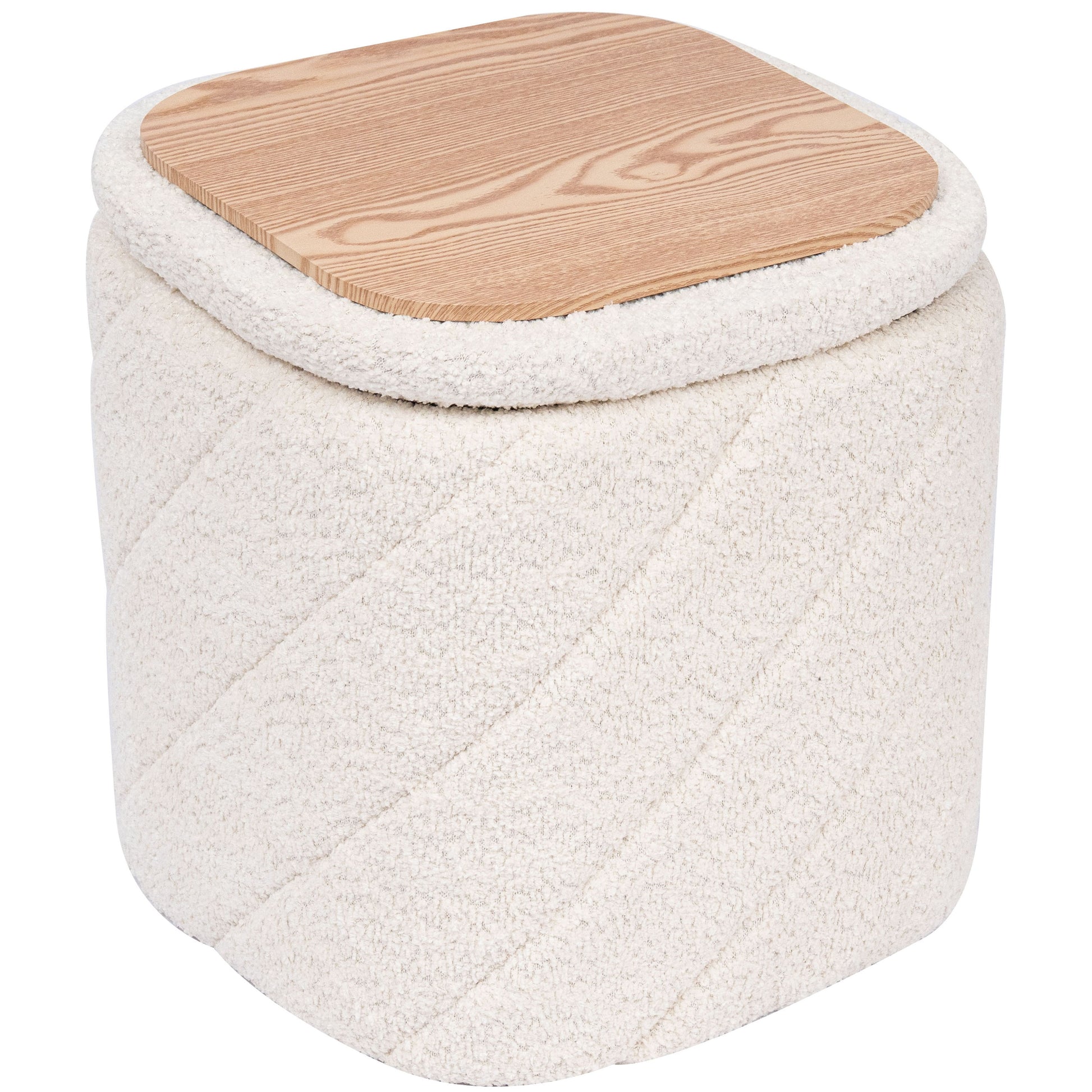 OT521 IVORY OTTOMAN