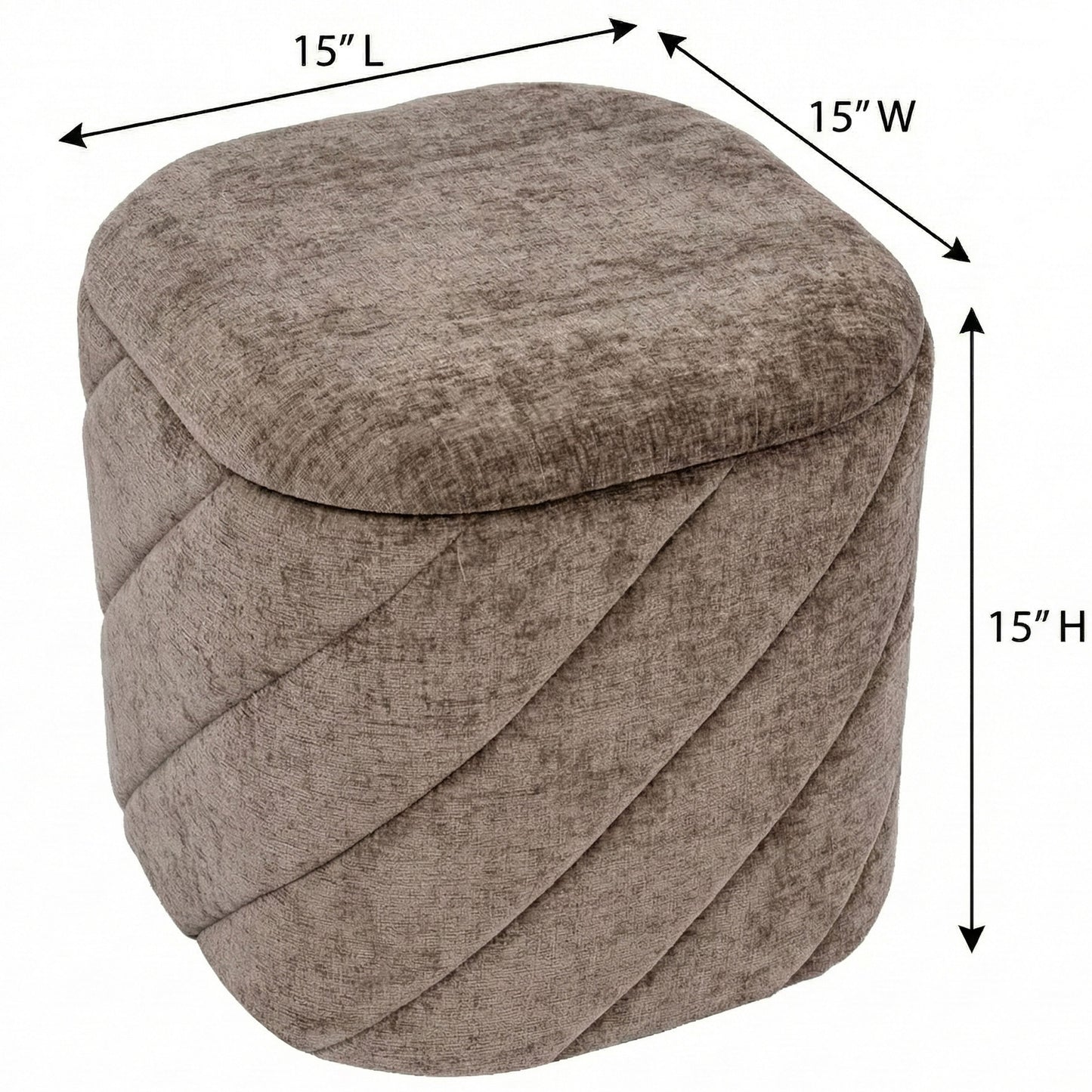 OT521 BROWN OTTOMAN