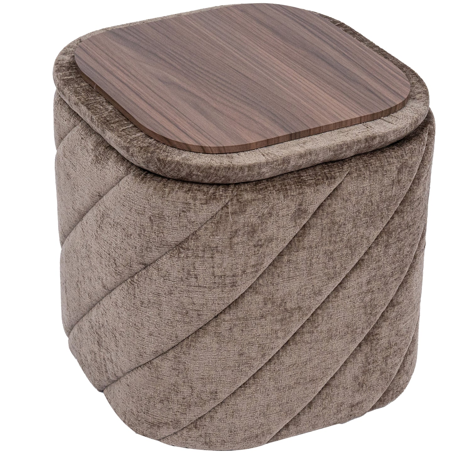 OT521 BROWN OTTOMAN