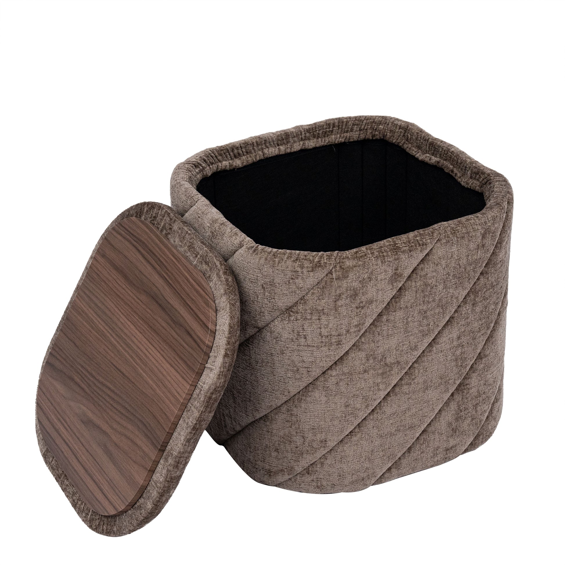 OT521 BROWN OTTOMAN