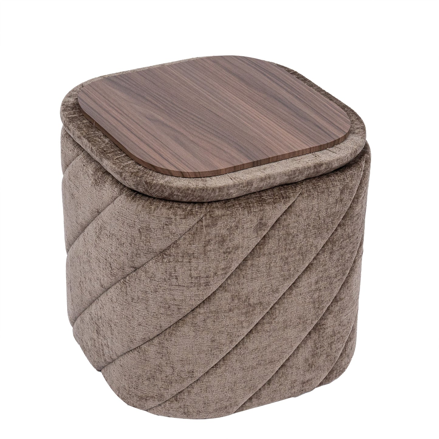 OT521 BROWN OTTOMAN