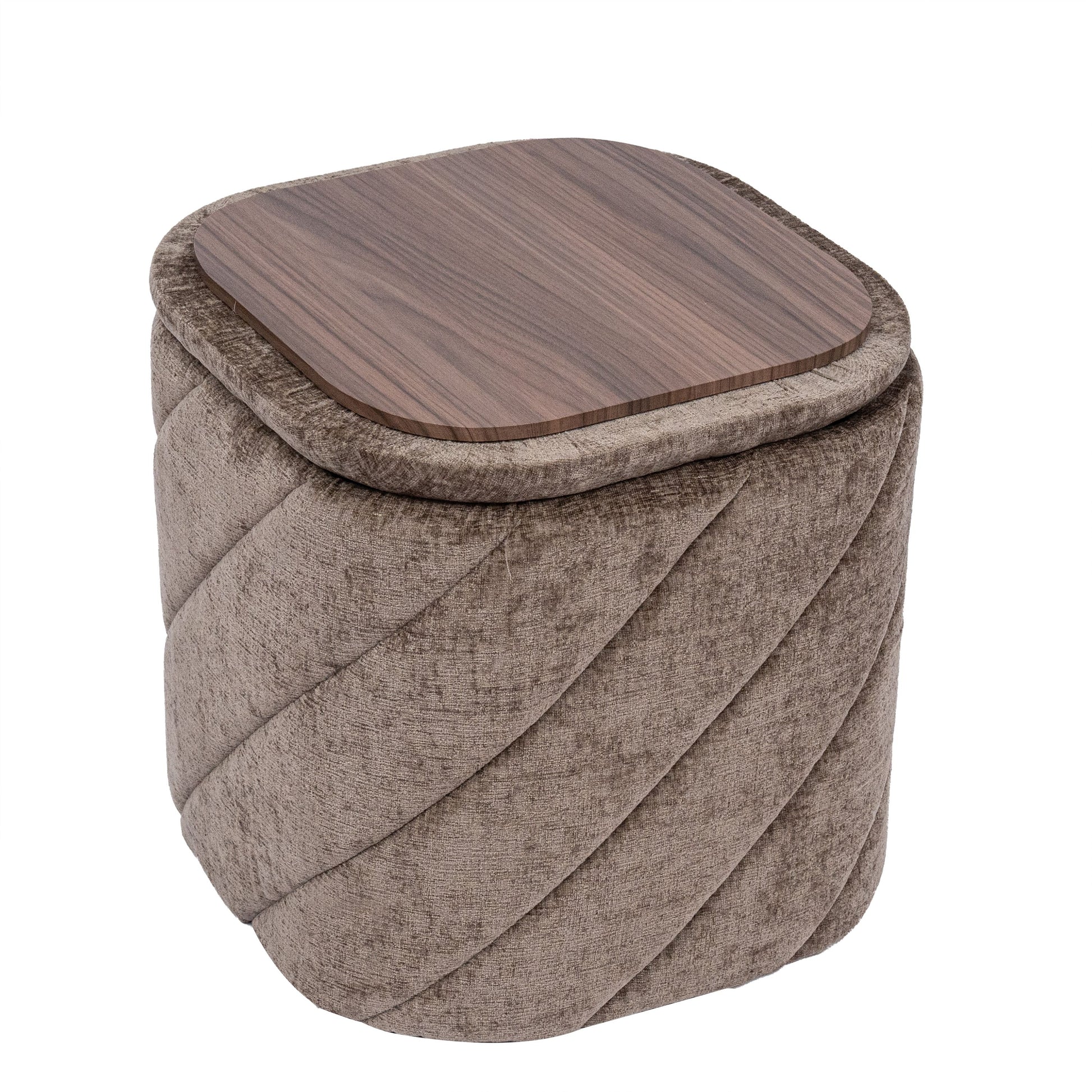 OT521 BROWN OTTOMAN