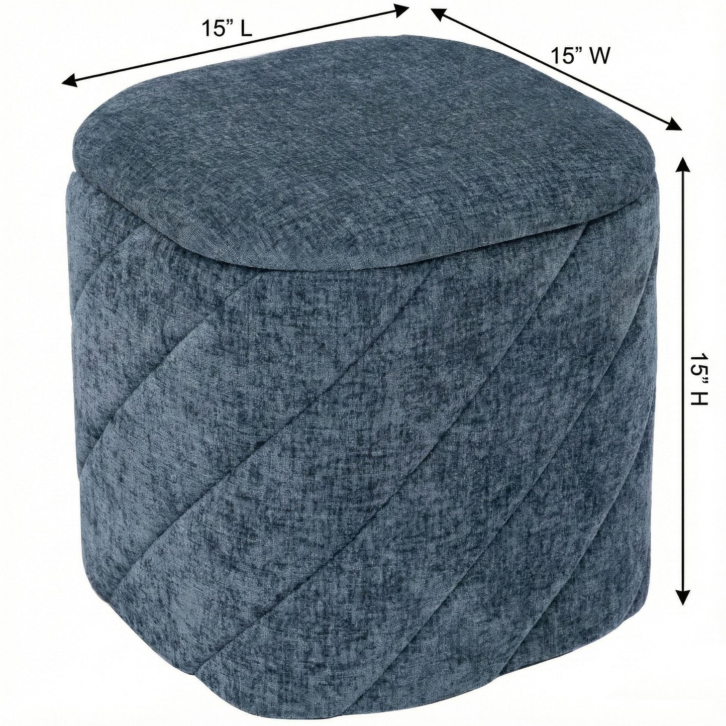 OT521 BLUE OTTOMAN
