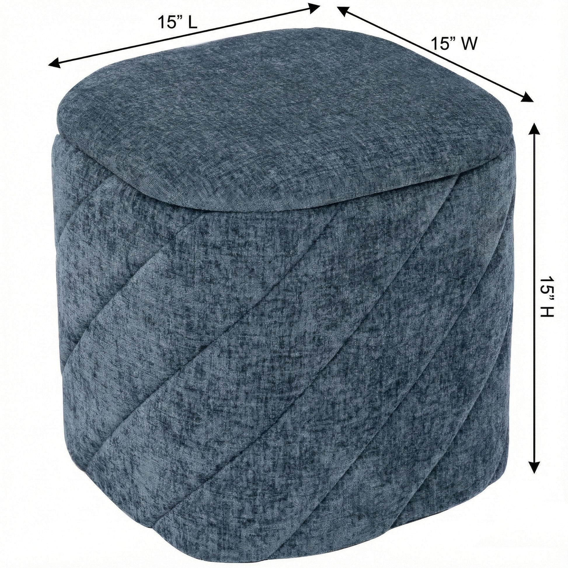 OT521 BLUE OTTOMAN