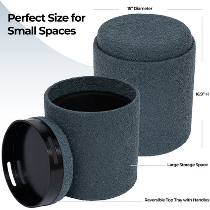 OT513 GRAY OTTOMAN VALENTINE'S DAY GIFTS