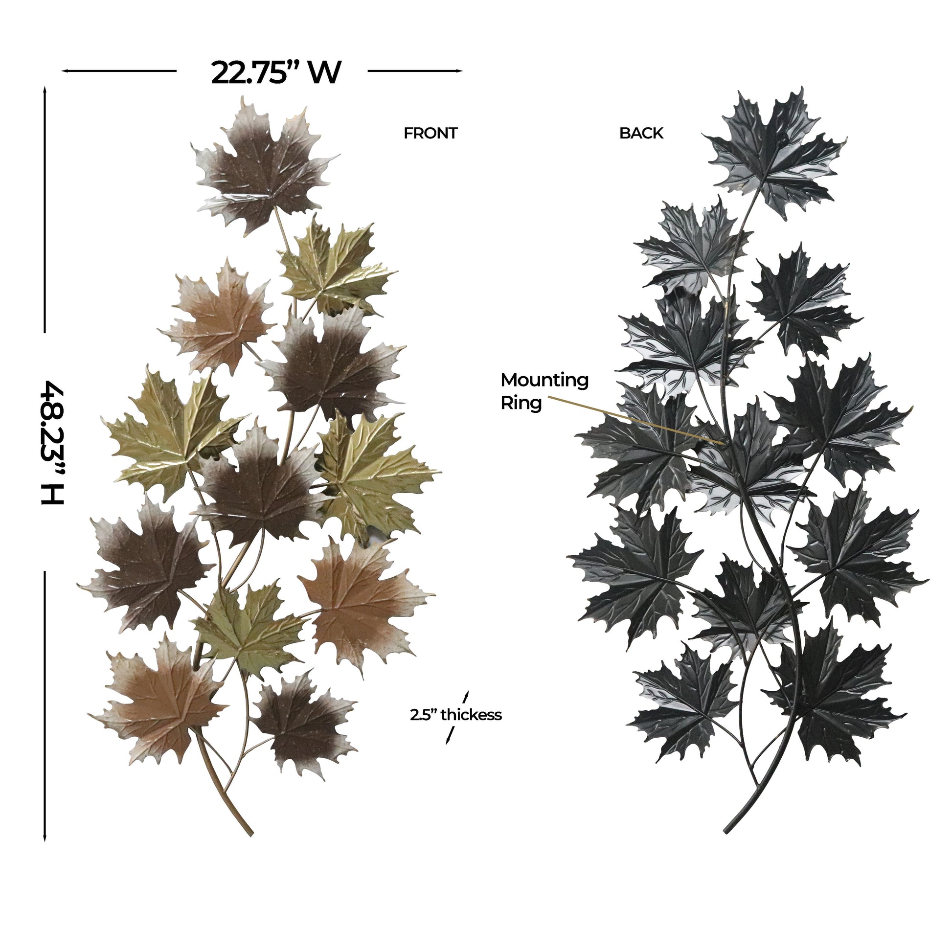 MDC500 MAPLE GOLD METAL WALL DECOR