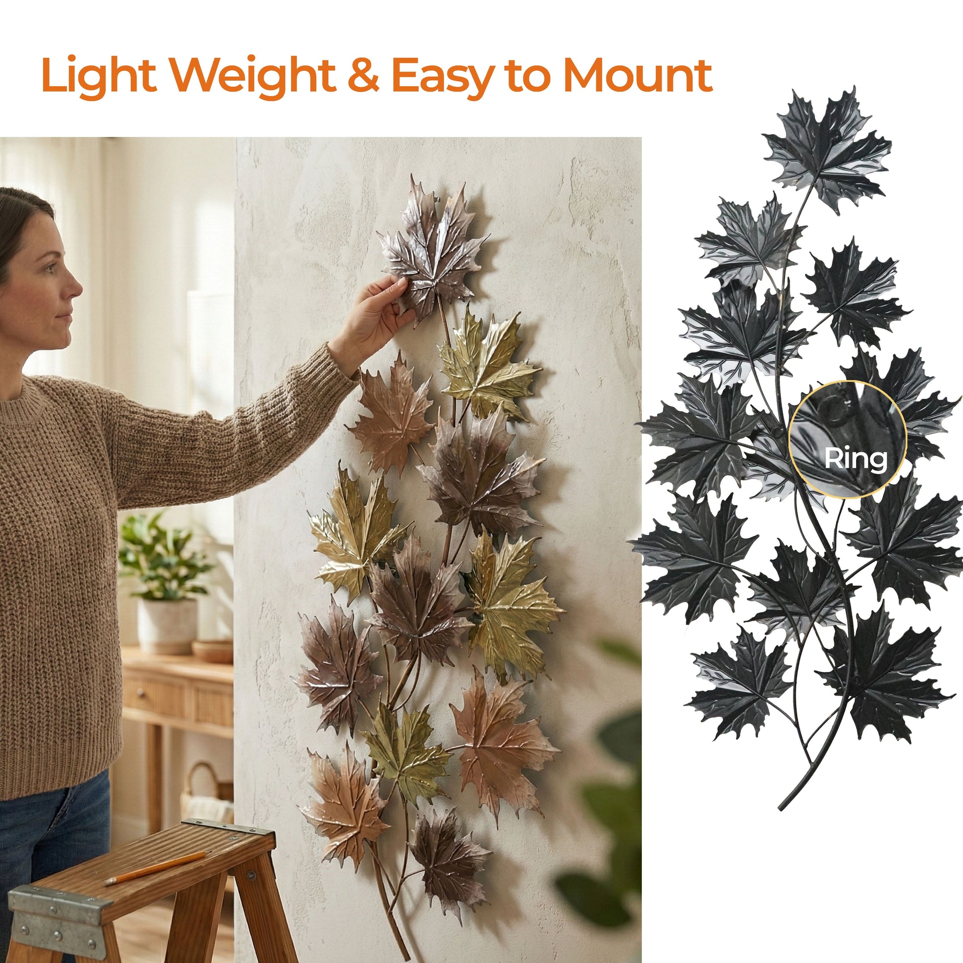 MDC500 MAPLE GOLD METAL WALL DECOR