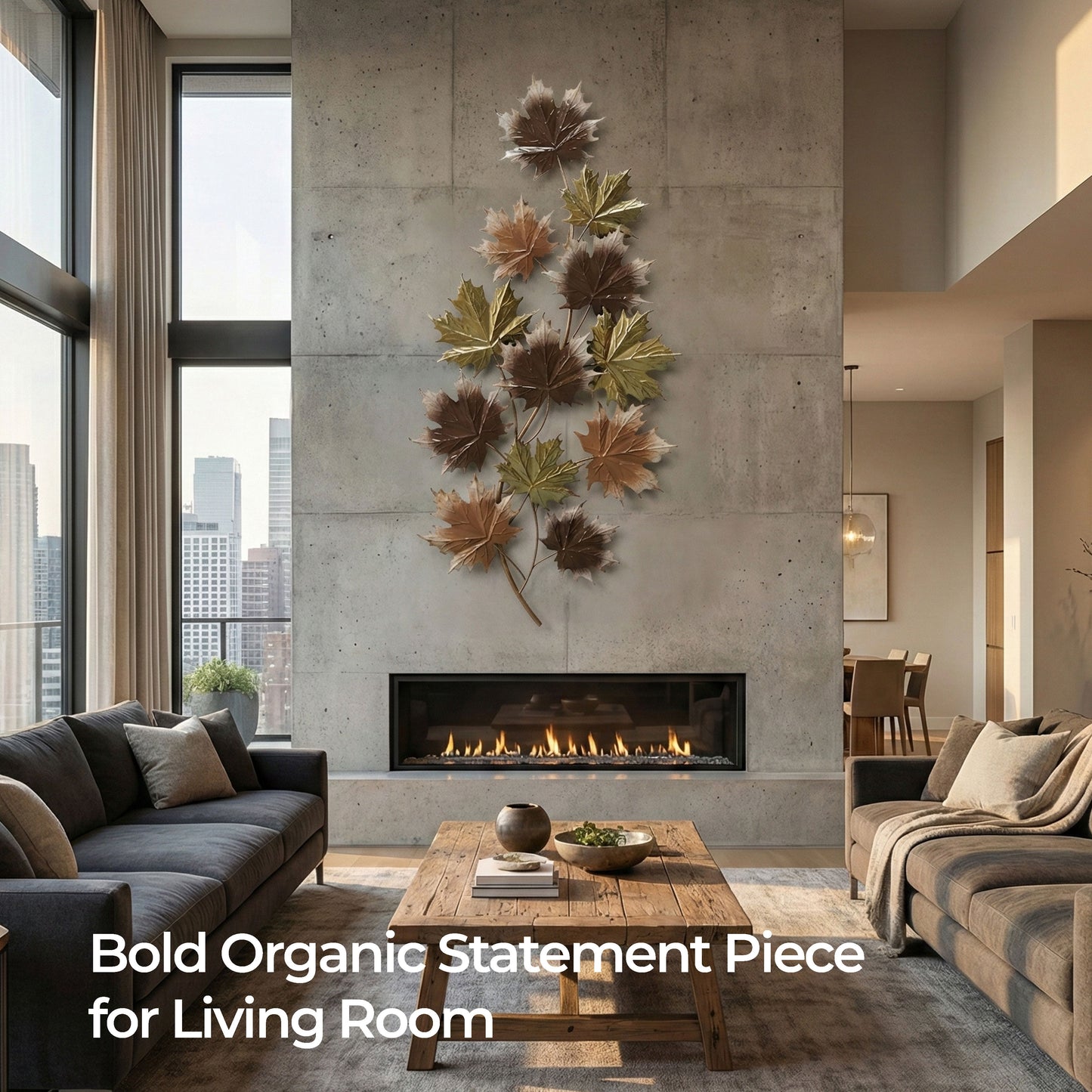 MDC500 MAPLE GOLD METAL WALL DECOR