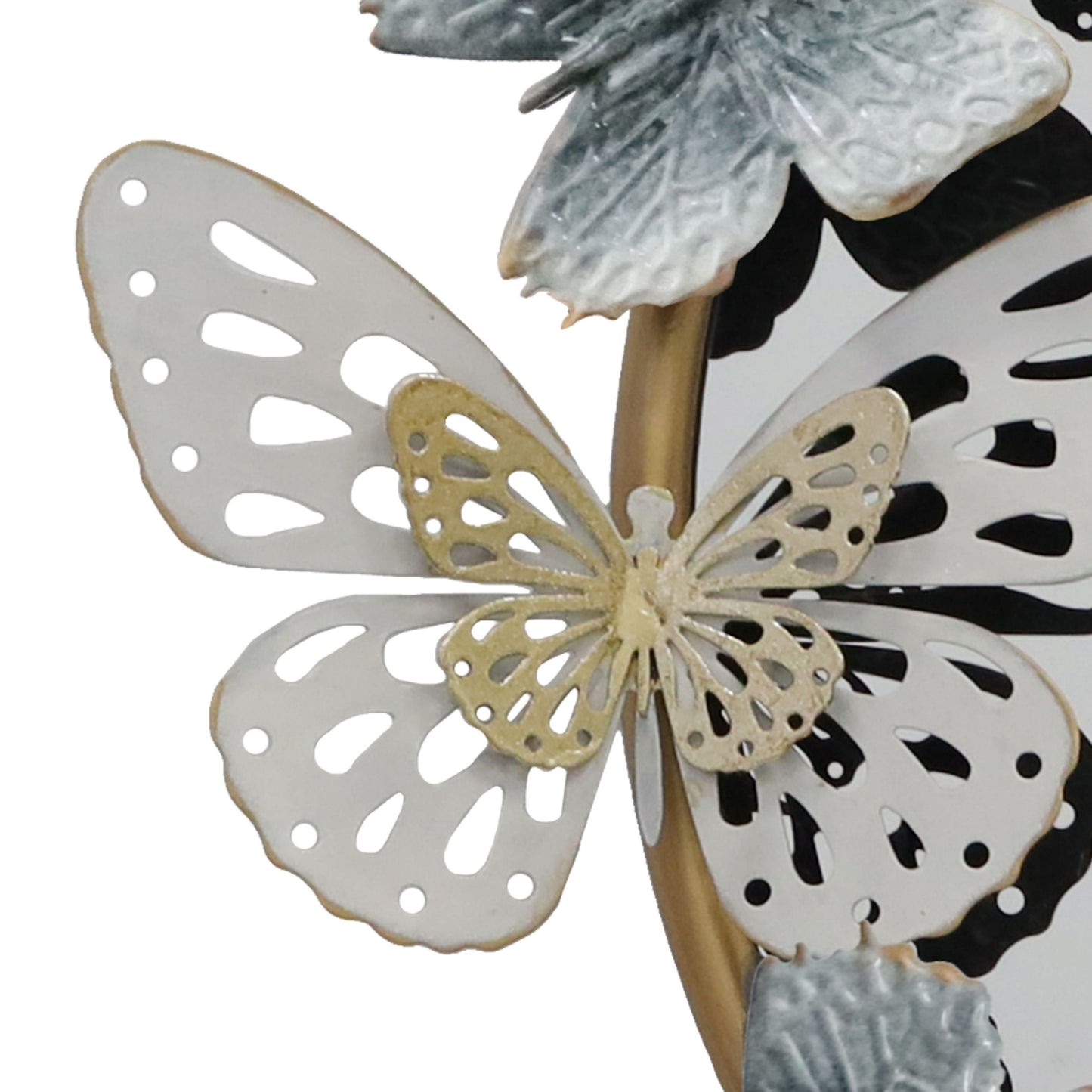 MDC501 BUTTERFLY GOLD DECOR MIRROR METAL WALL