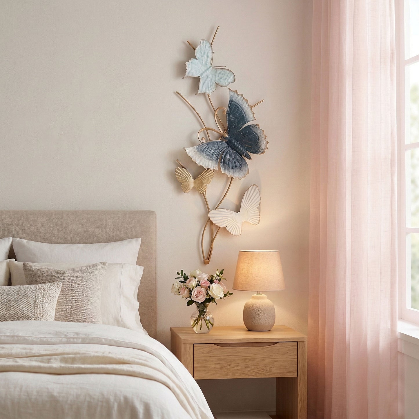 MDC502 BUTTERFLY SKY METAL WALL DECOR