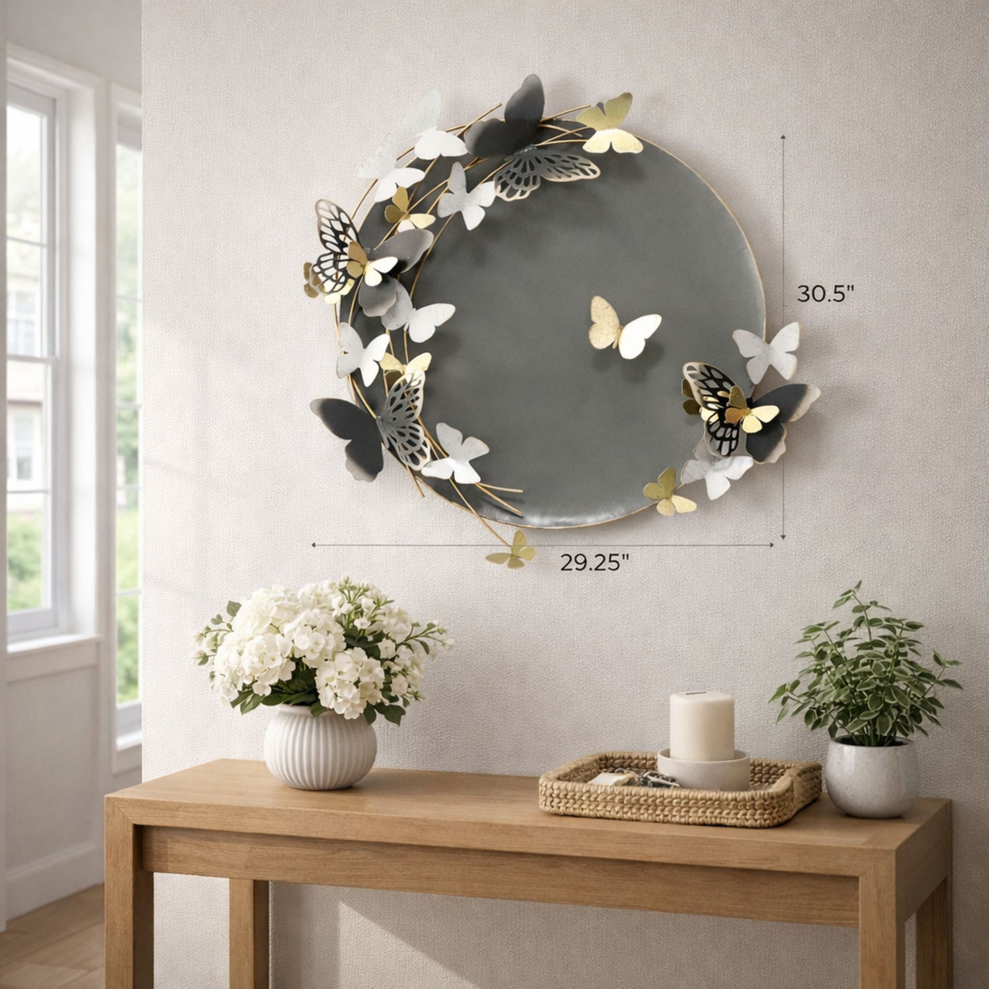 MDC503 BUTTERFLY MIST METAL WALL DECOR
