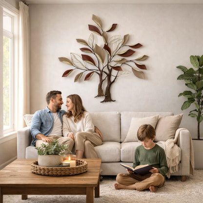 MDC505 CRIMSON TREE METAL WALL DECOR