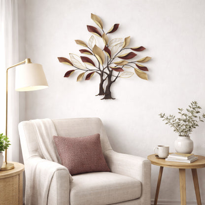 MDC505 CRIMSON TREE METAL WALL DECOR