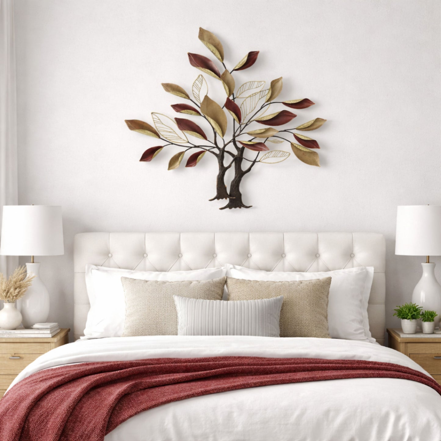 MDC505 CRIMSON TREE METAL WALL DECOR
