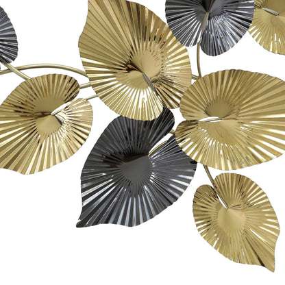 MDC506 GOLD CHARCOAL METAL WALL DECOR