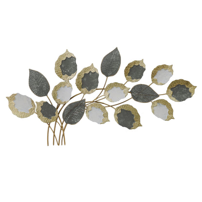 MDC507 GRAY GOLD METAL WALL DECOR