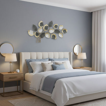 MDC507 GRAY GOLD METAL WALL DECOR