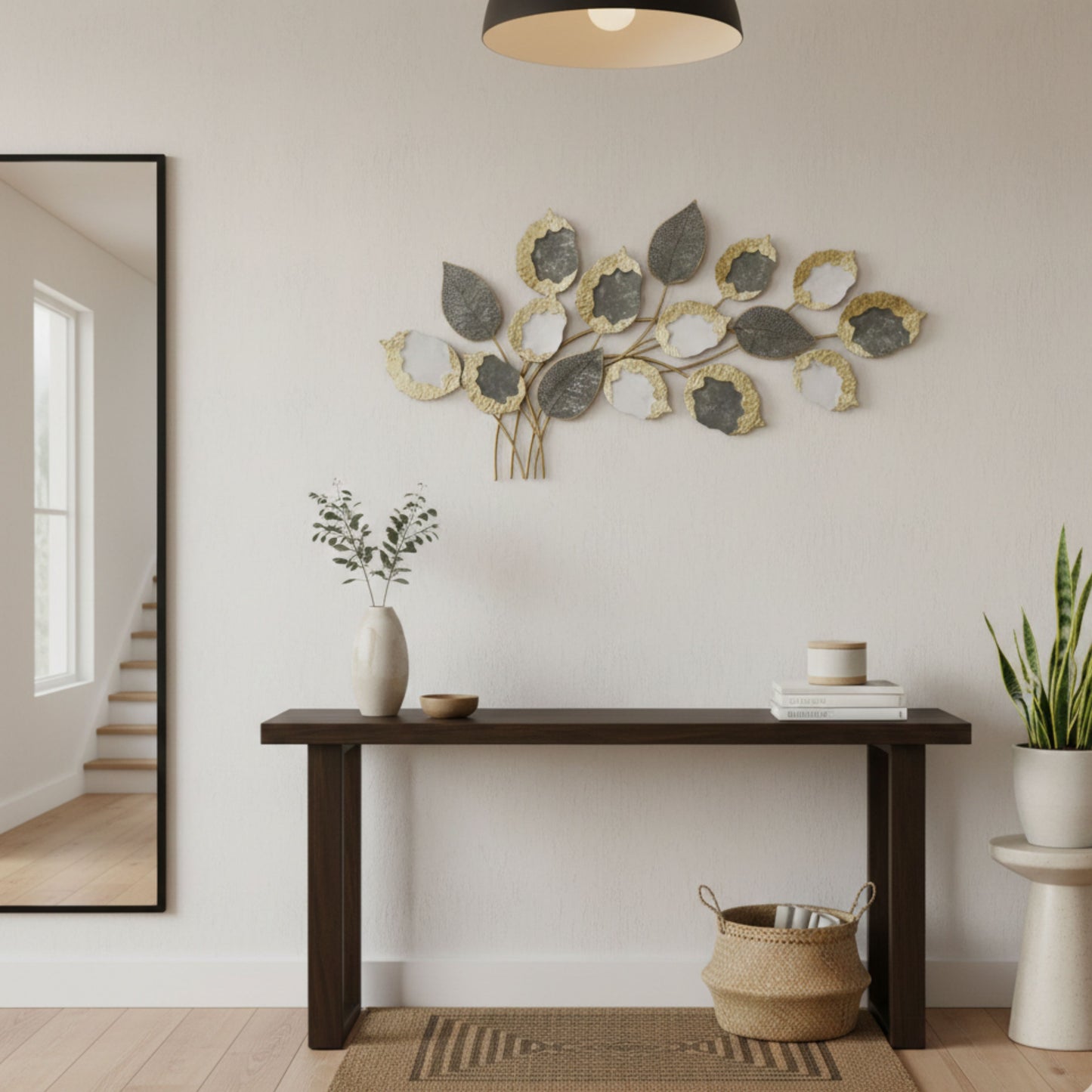 MDC507 GRAY GOLD METAL WALL DECOR