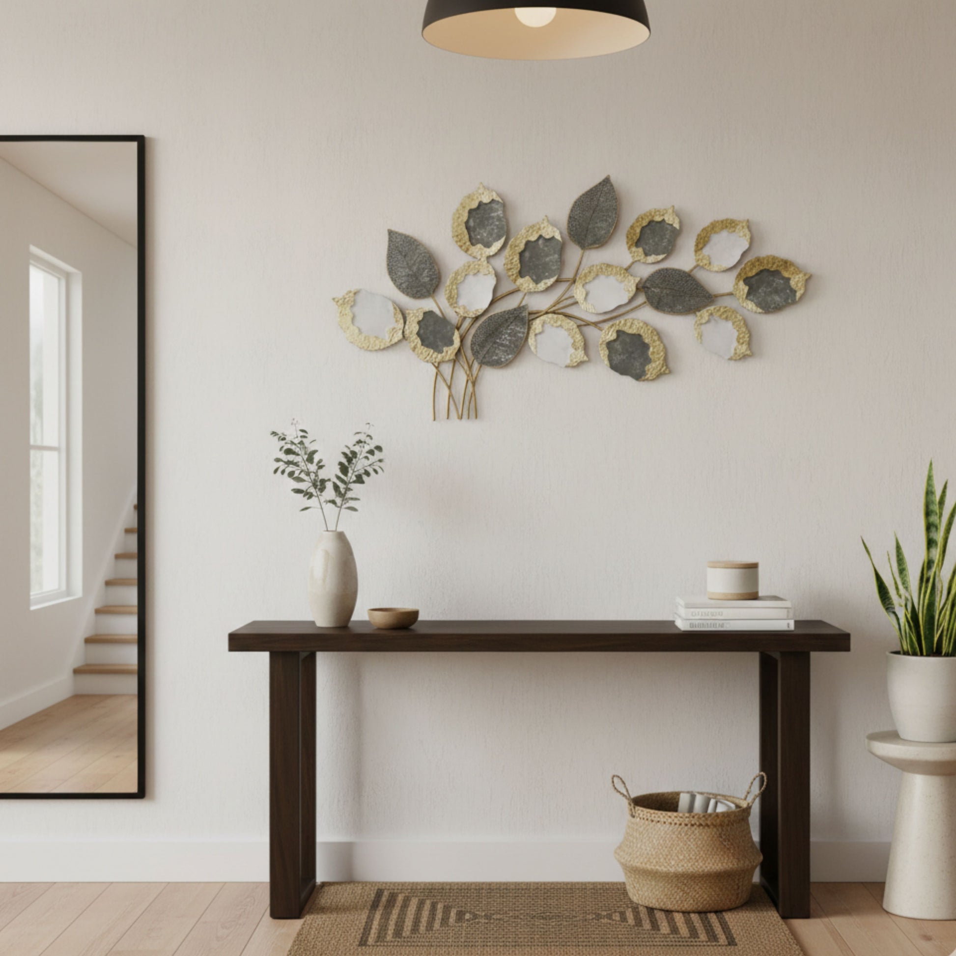 MDC507 GRAY GOLD METAL WALL DECOR