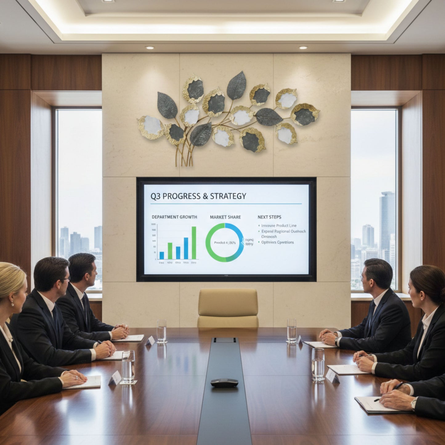 MDC507 GRAY GOLD METAL WALL DECOR