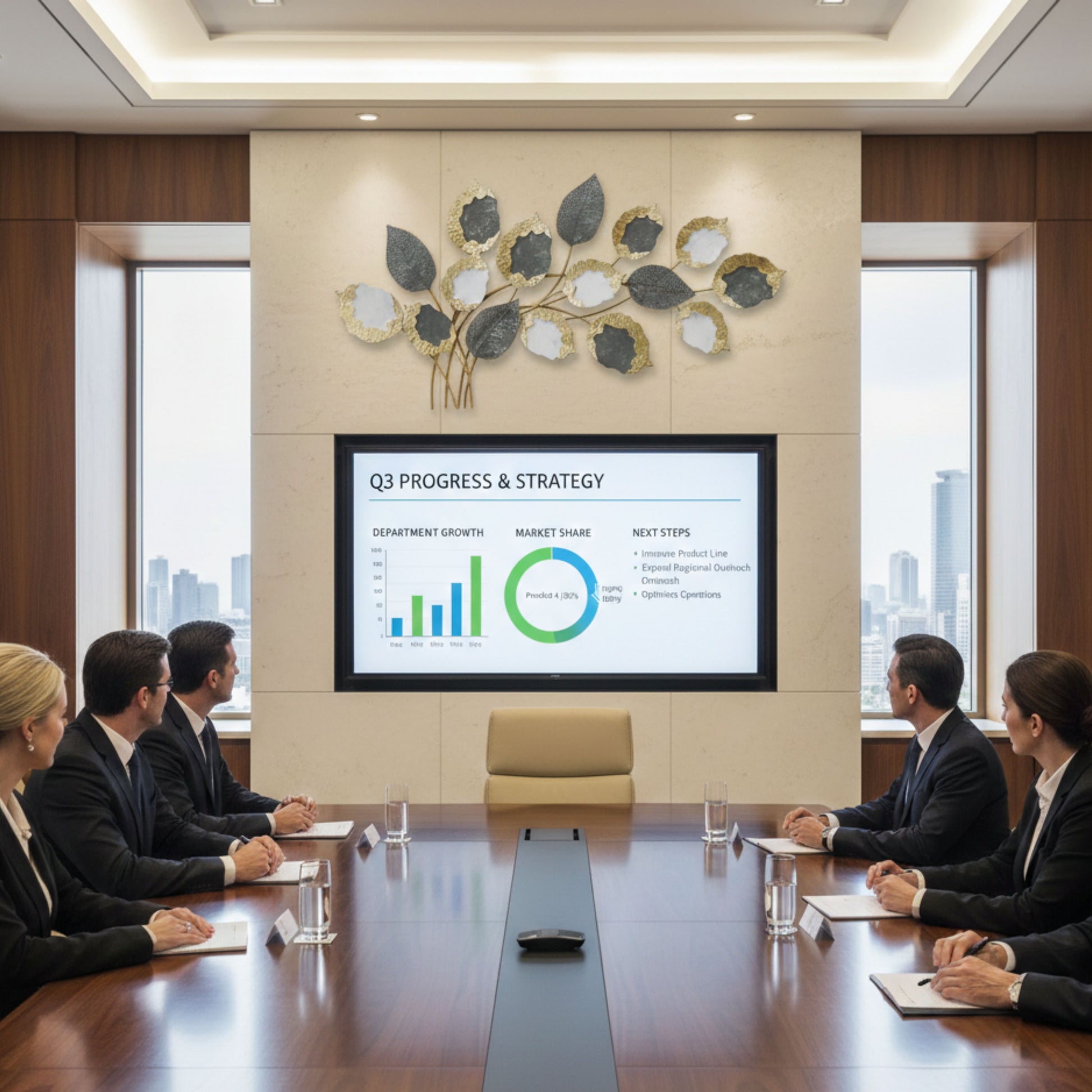 MDC507 GRAY GOLD METAL WALL DECOR