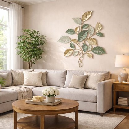 MDC508 MINT GOLD METAL WALL DECOR