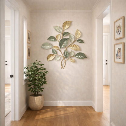 MDC508 MINT GOLD METAL WALL DECOR
