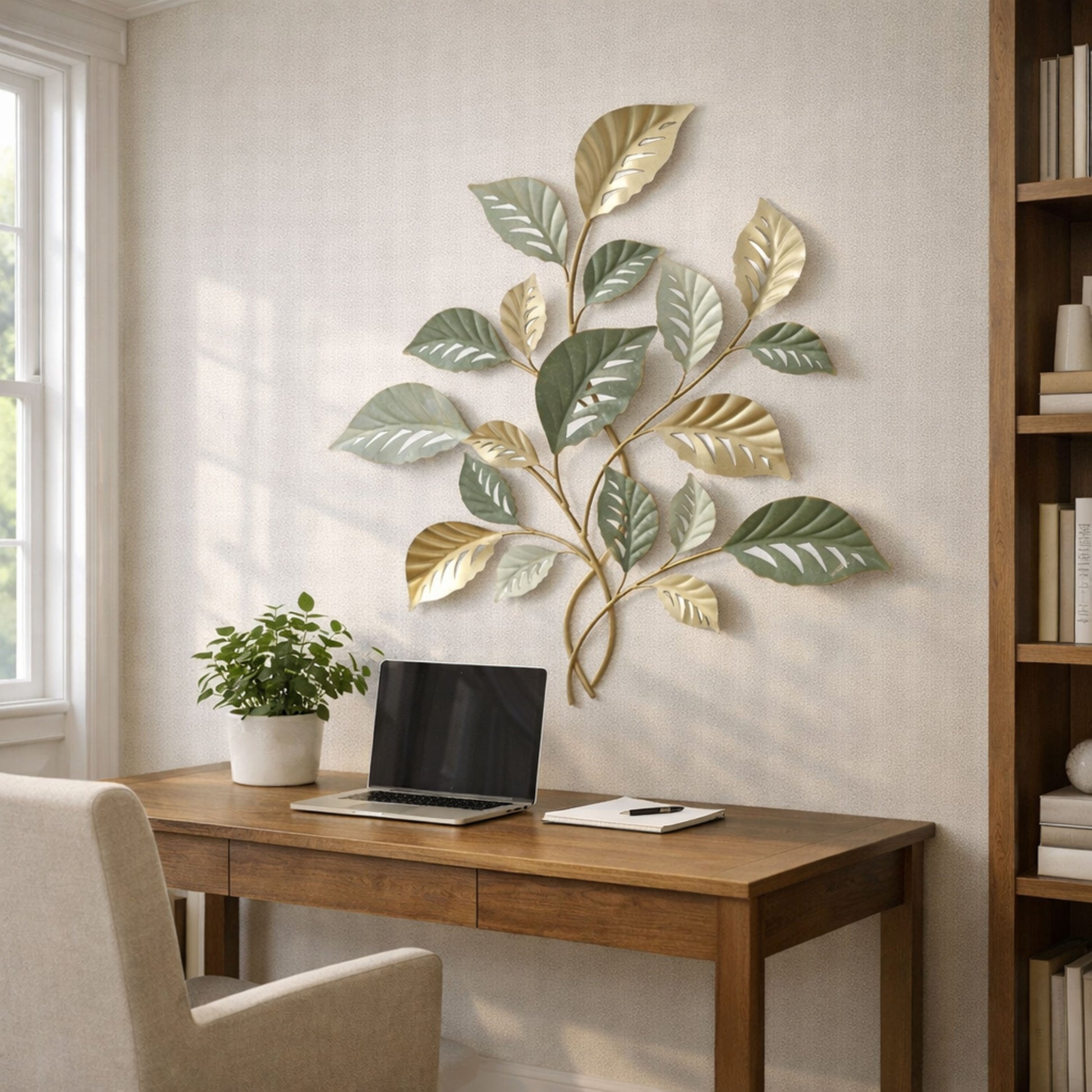 MDC508 MINT GOLD METAL WALL DECOR