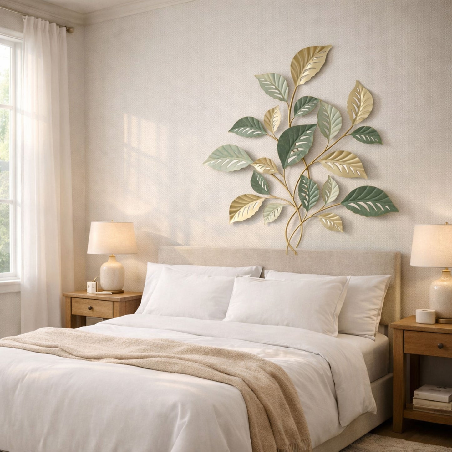 MDC508 MINT GOLD METAL WALL DECOR