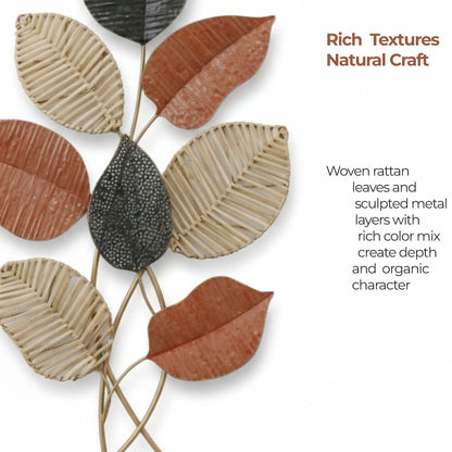 MDC509 RUST CREAM METAL WALL DECOR