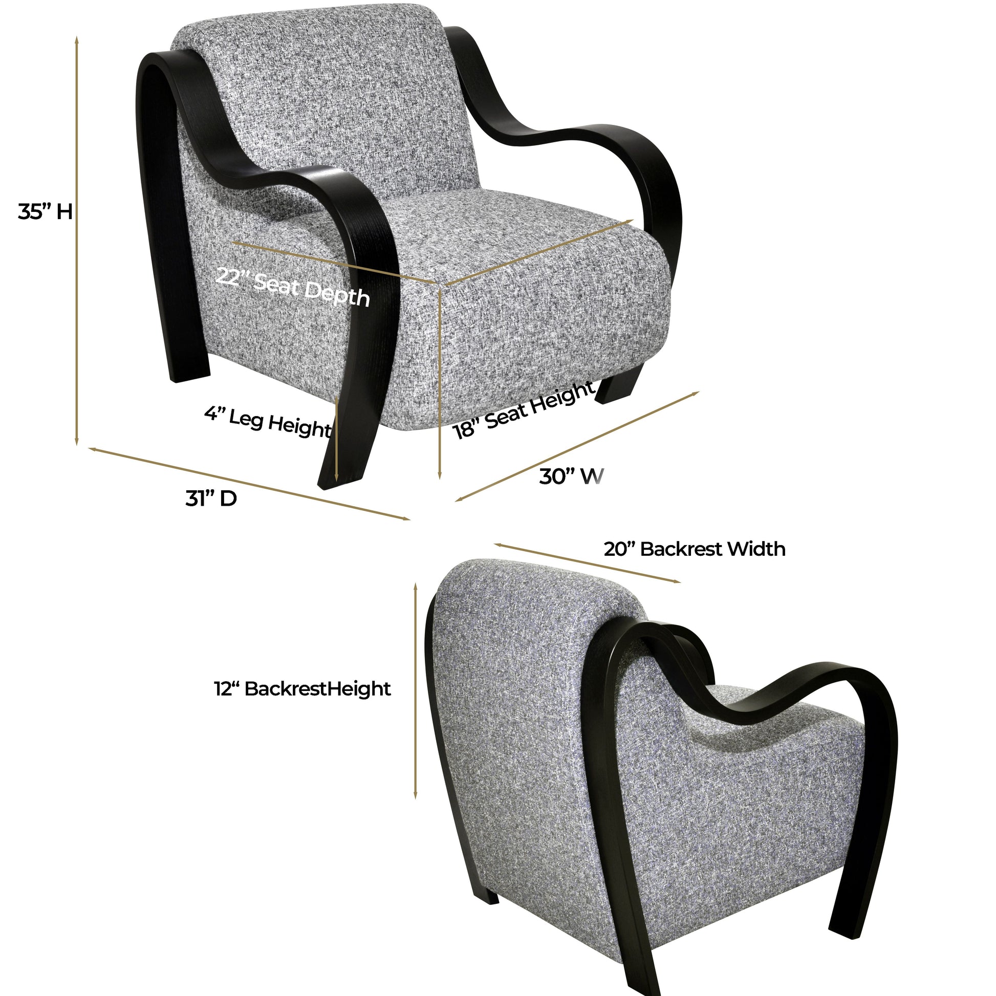 CH560 BLKBLK ARM CHAIR