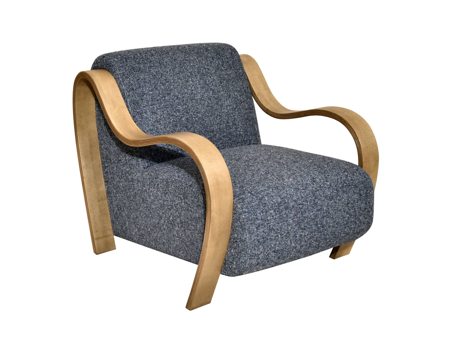 CH560 NAVY-NATURAL ARM CHAIR