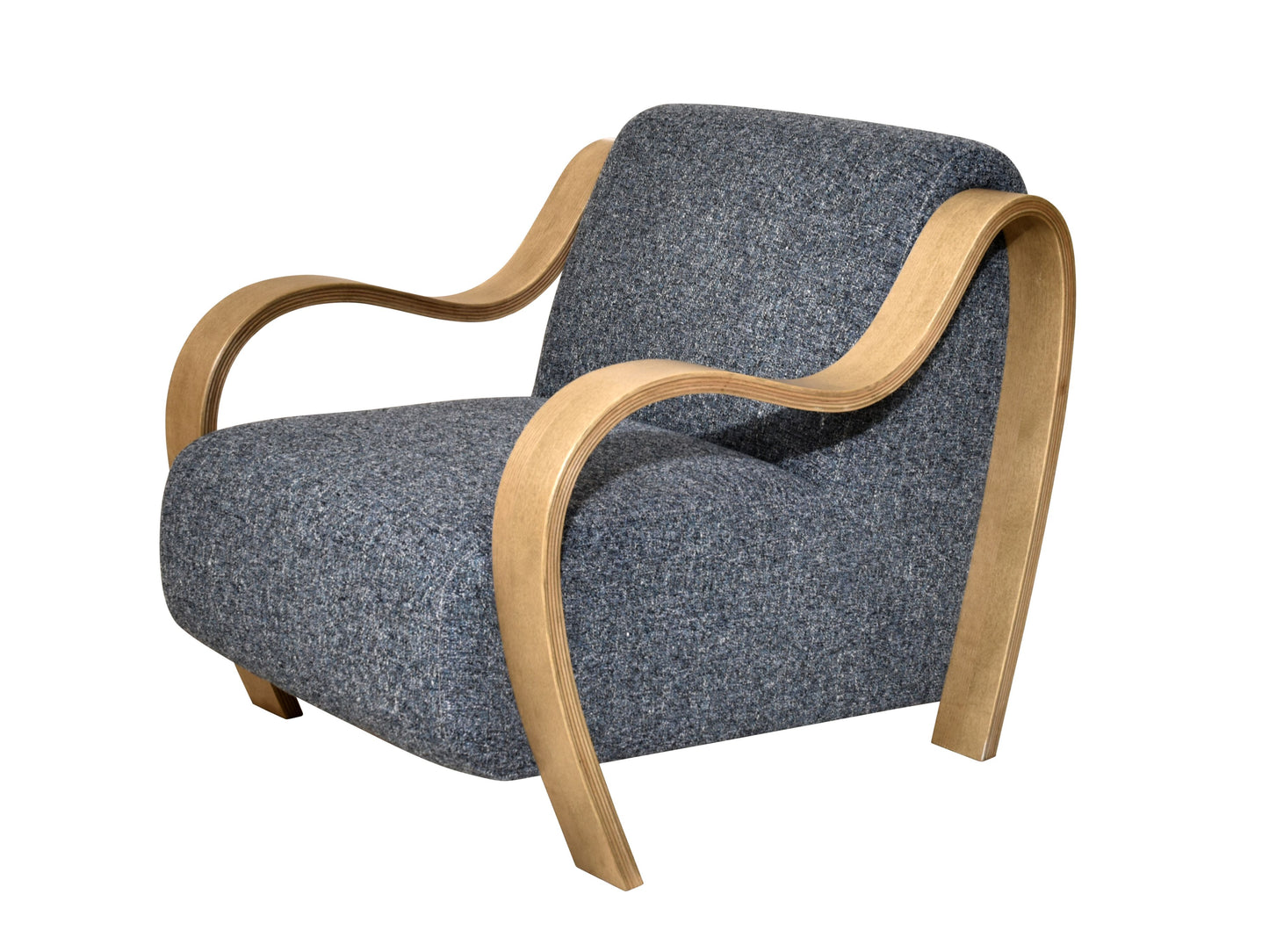 CH560 NAVY-NATURAL ARM CHAIR